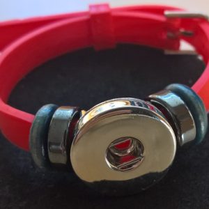 Rött Silikon Armband
